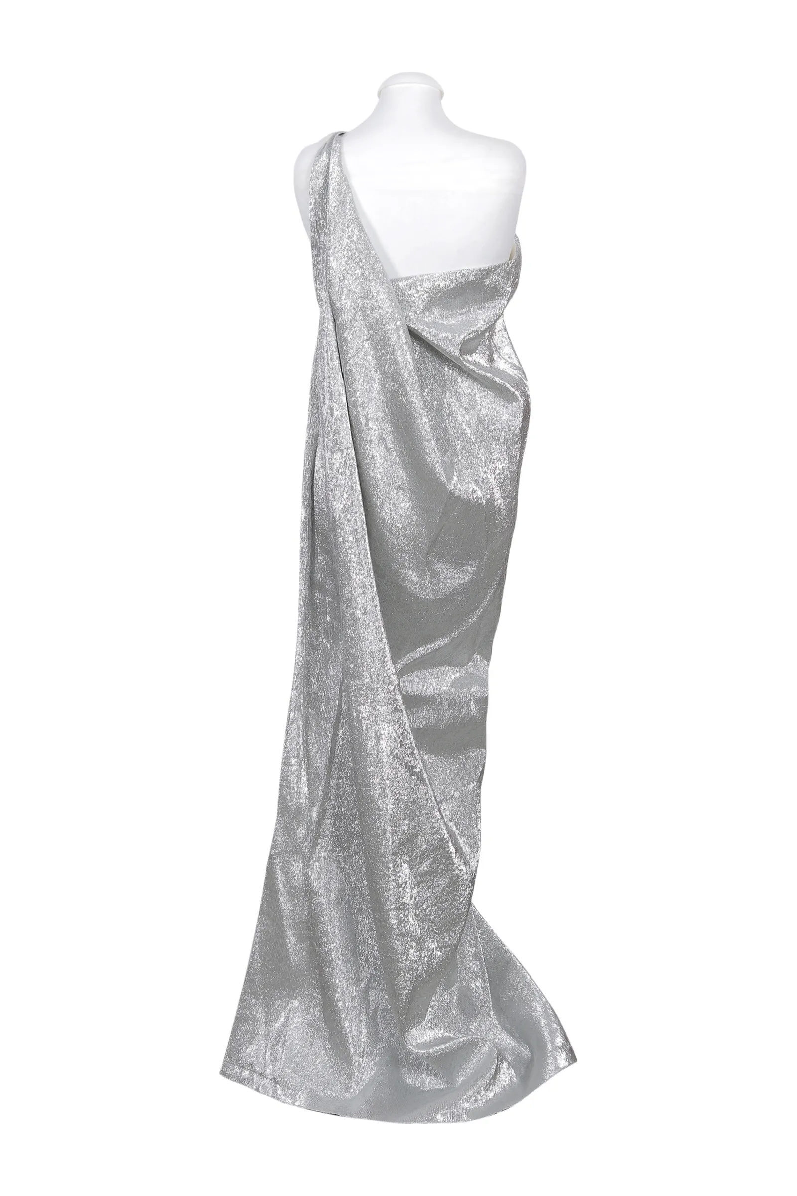 Maison Rabih Kayrouz Silver Metallic Gown