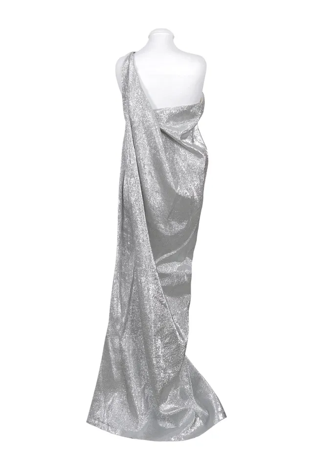 Maison Rabih Kayrouz Silver Metallic Gown