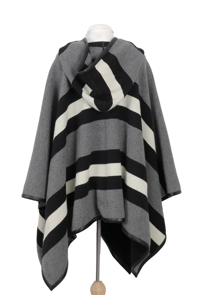 Gucci Grey Striped Cape