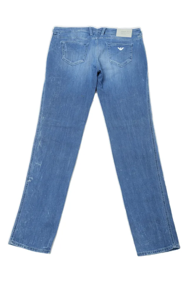 Armani Jeans Blue Logo Print