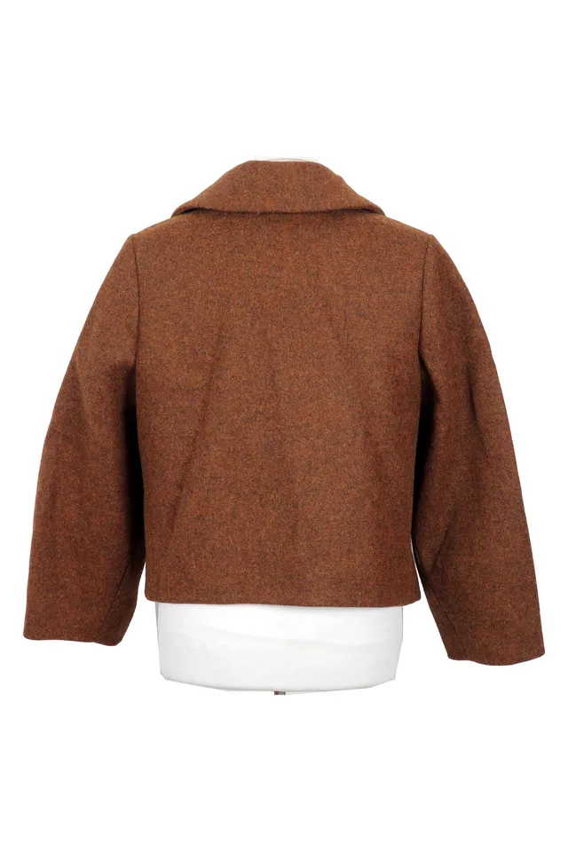 Bouchra Jarrar Brown Wool Coat