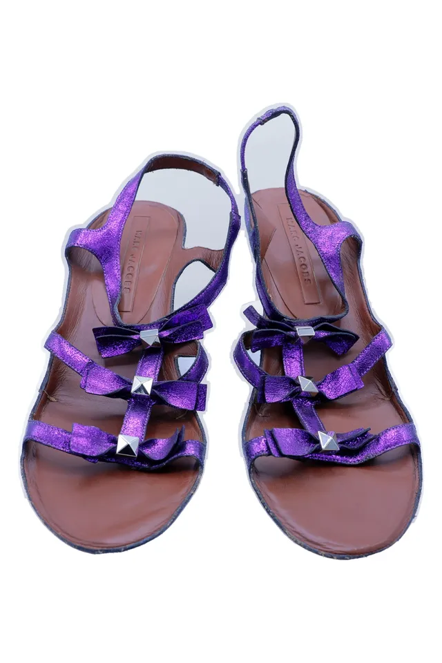 Marc Jacobs Purple Metallic Sandals