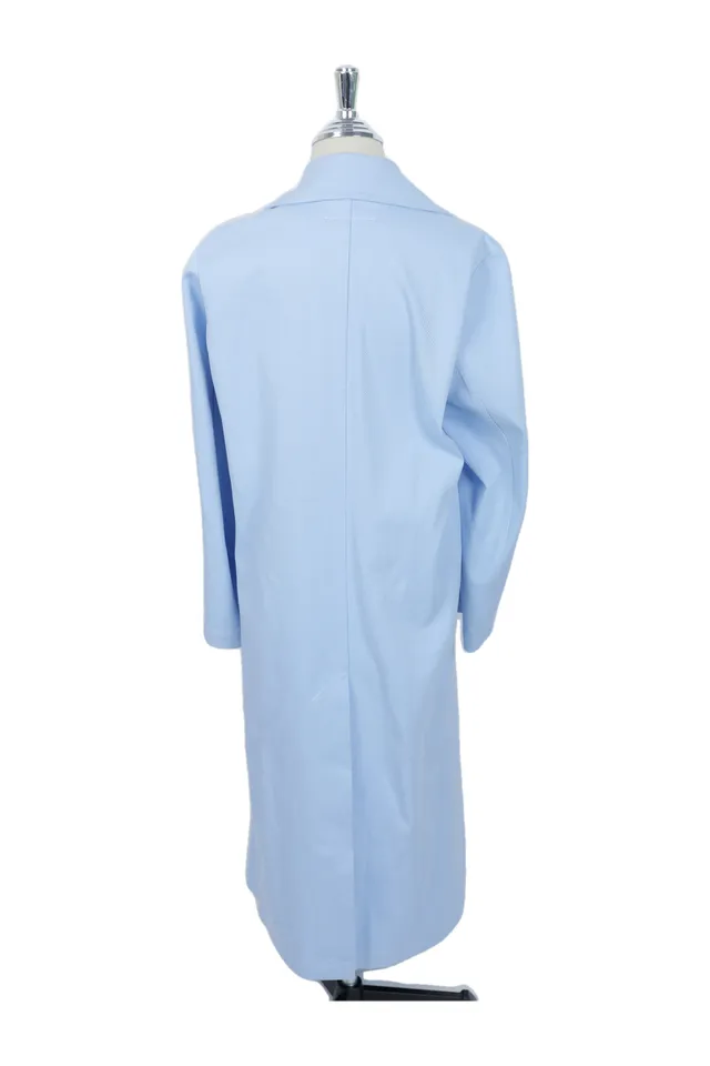 Maison Margiela Powder Blue Cotton Trench Coat