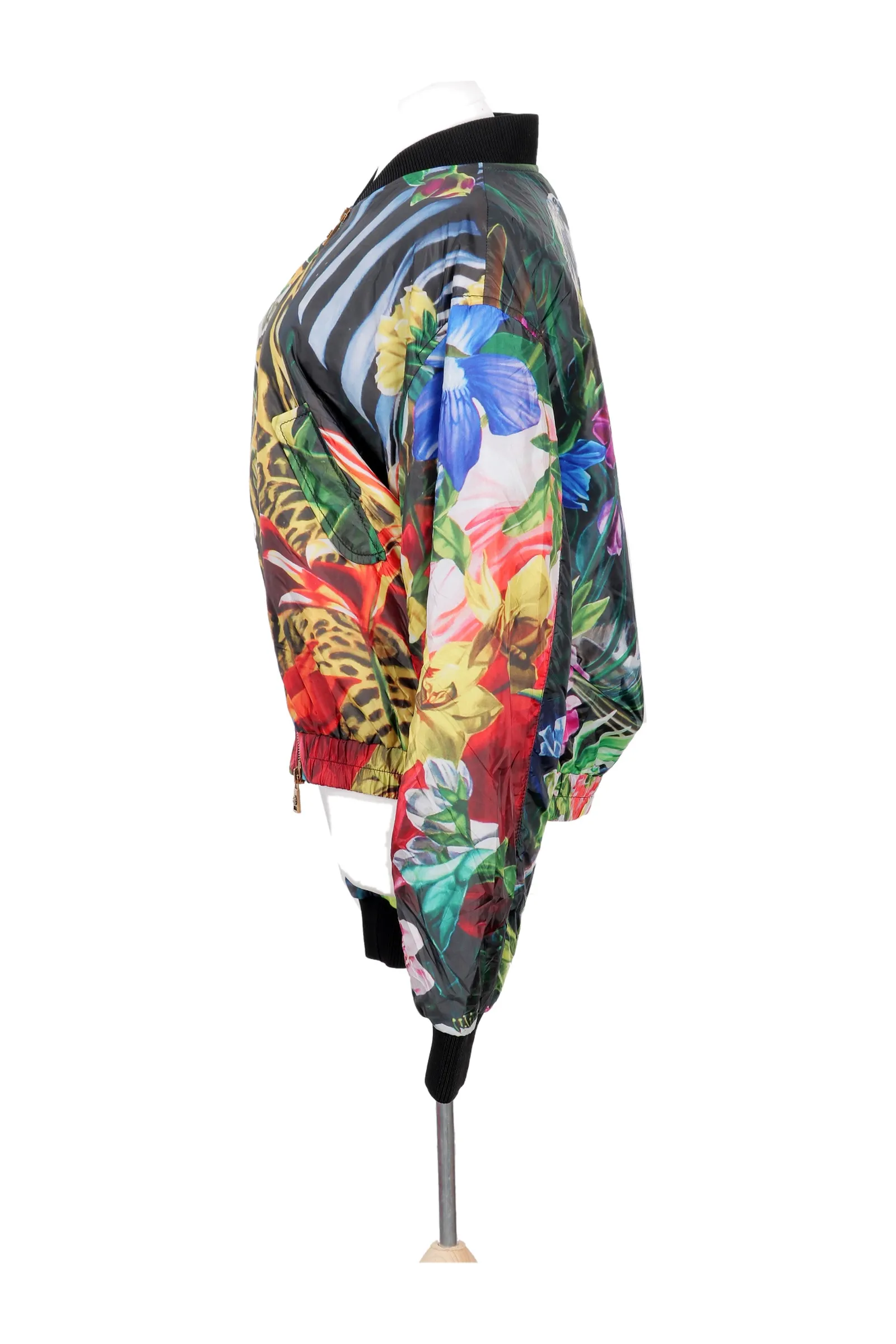 Roberto Cavalli Multicolour Floral Bomber Jacket
