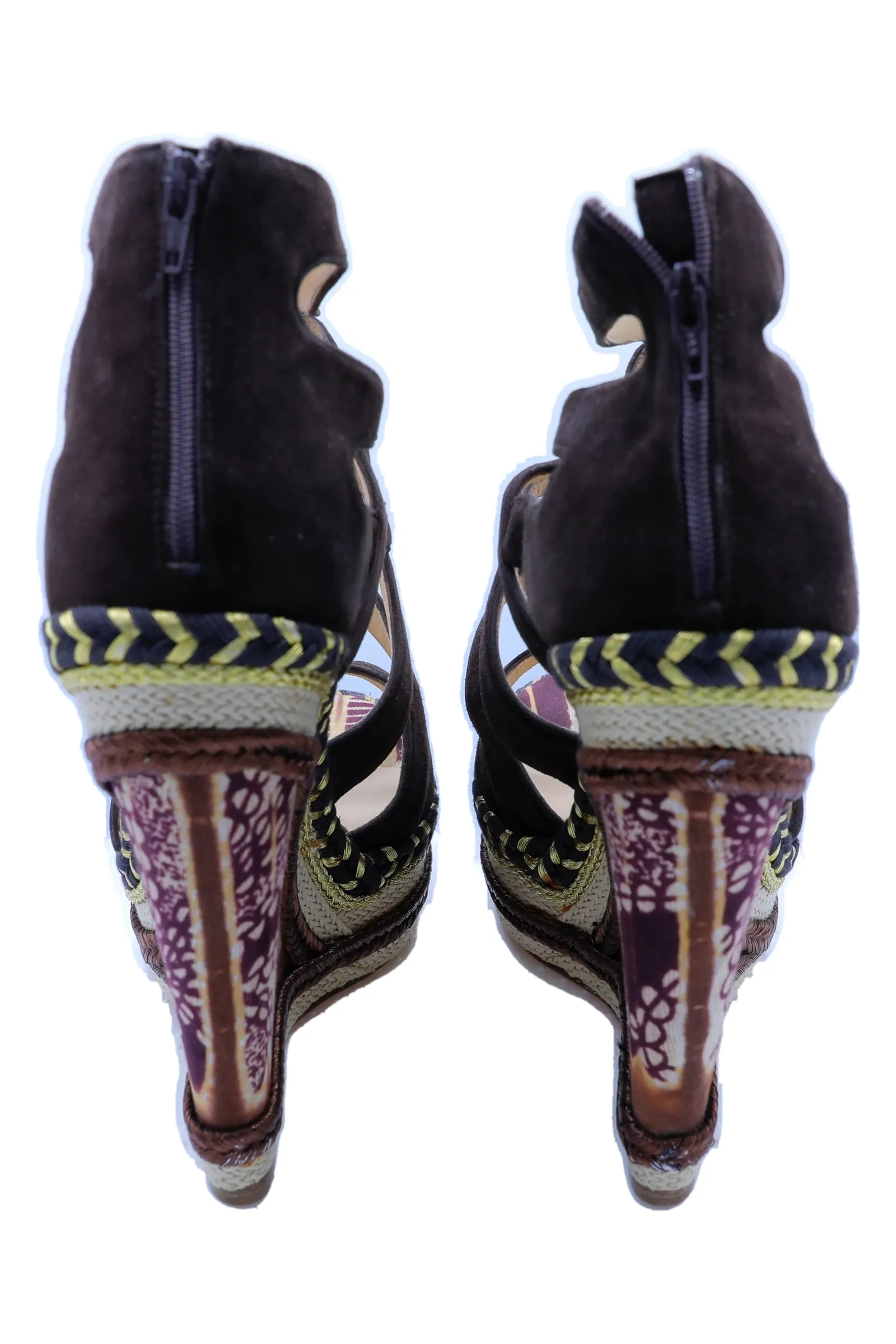 Christian Louboutin Brown Printed Espadrilles