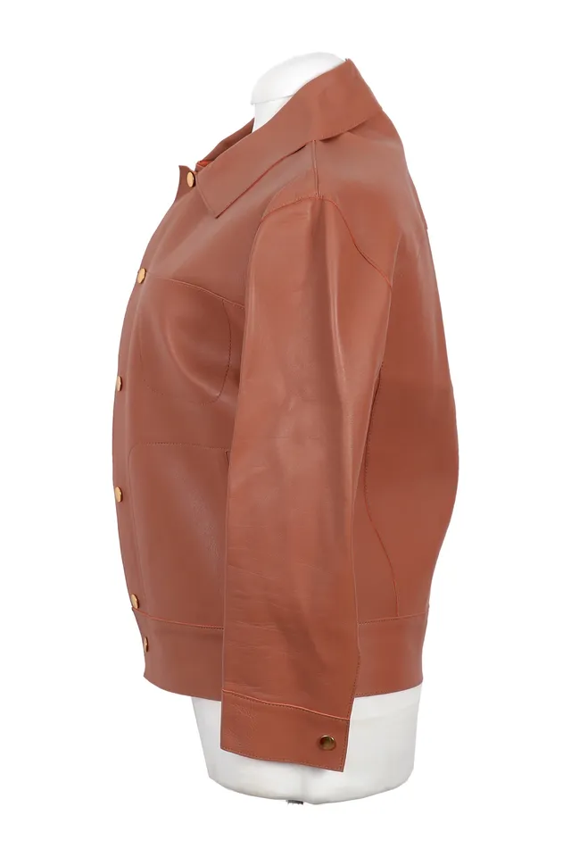 Marni Brown Leather Jacket