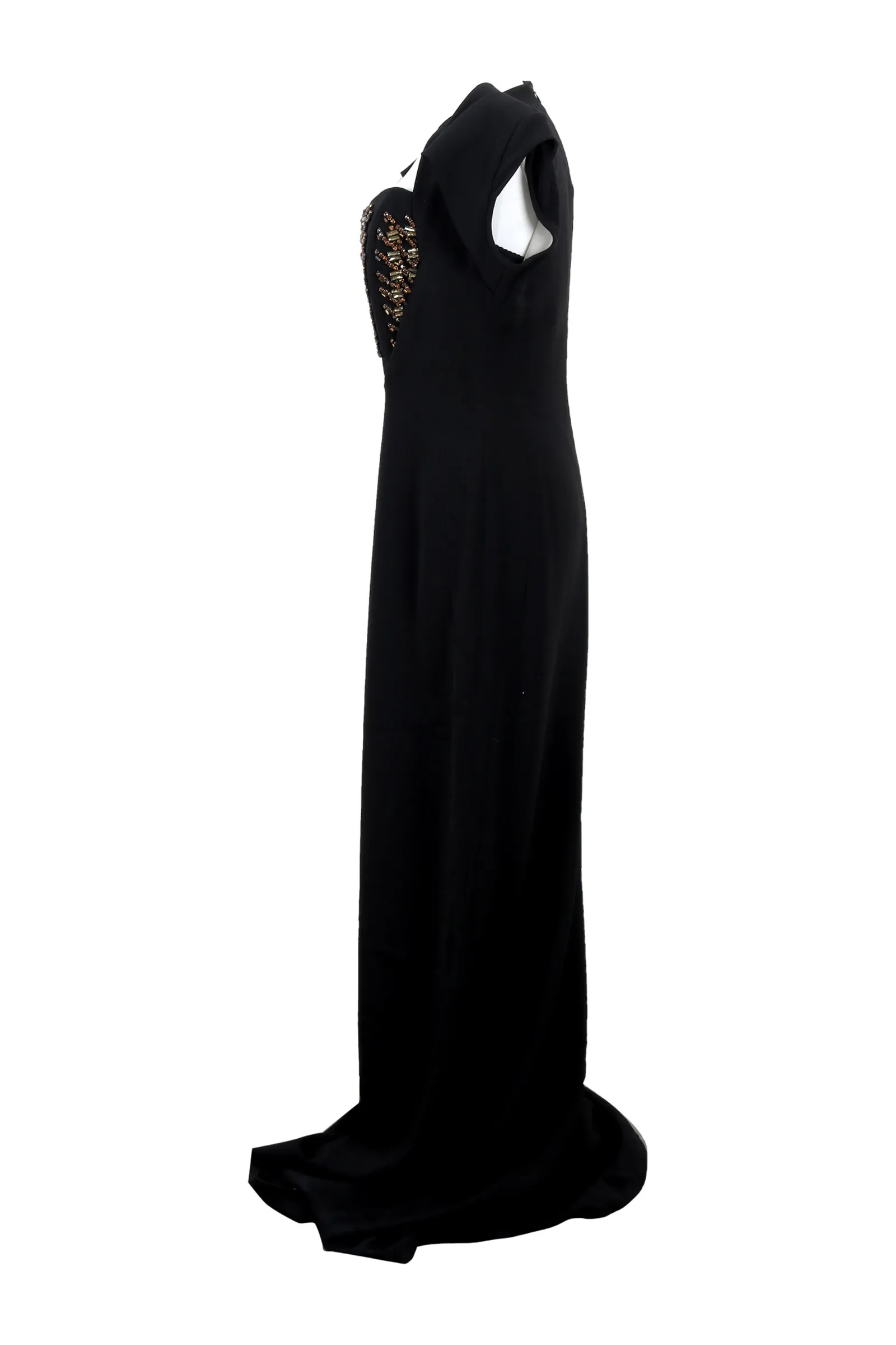 Antonio Berardi Black Embellished Maxi Dress