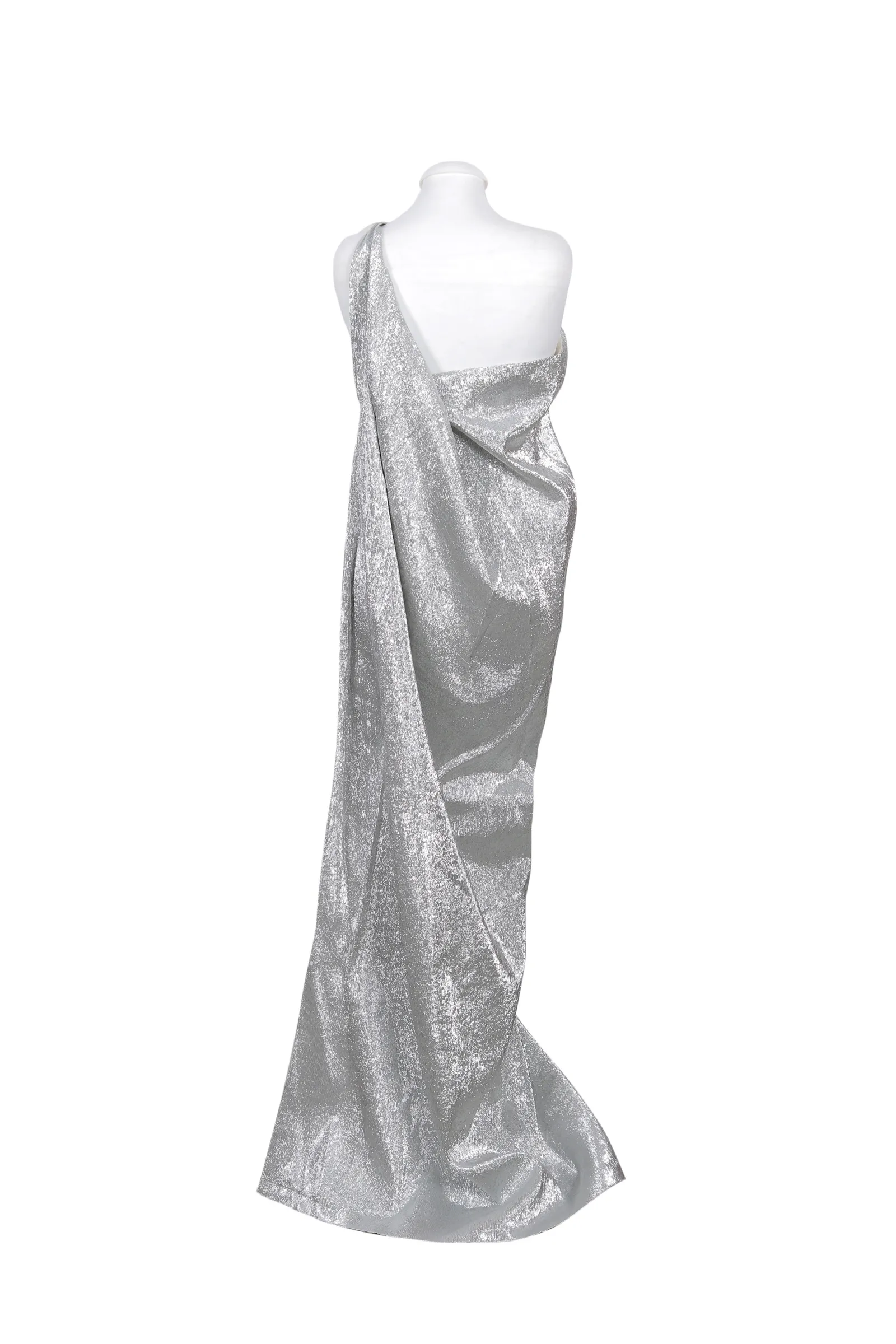 Maison Rabih Kayrouz Silver Metallic Gown