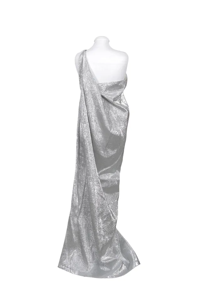 Maison Rabih Kayrouz Silver Metallic Gown