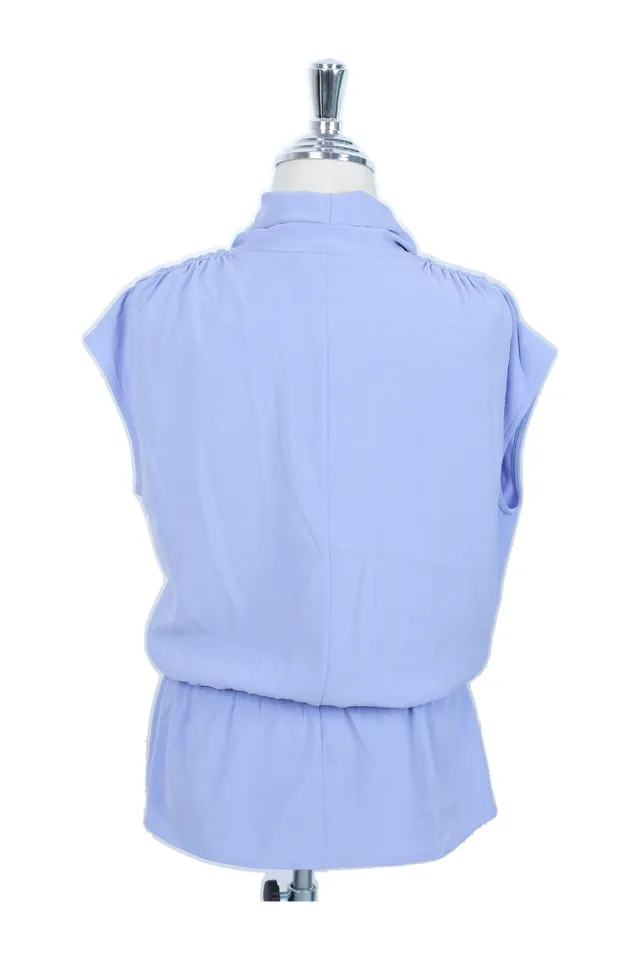 St John Periwinkle Blue Silk Shirt