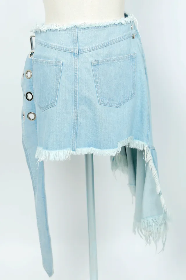 Marques Almeida Wash Blue Denim Mini Skirt