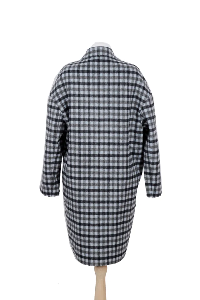 Prada Black Check Coat