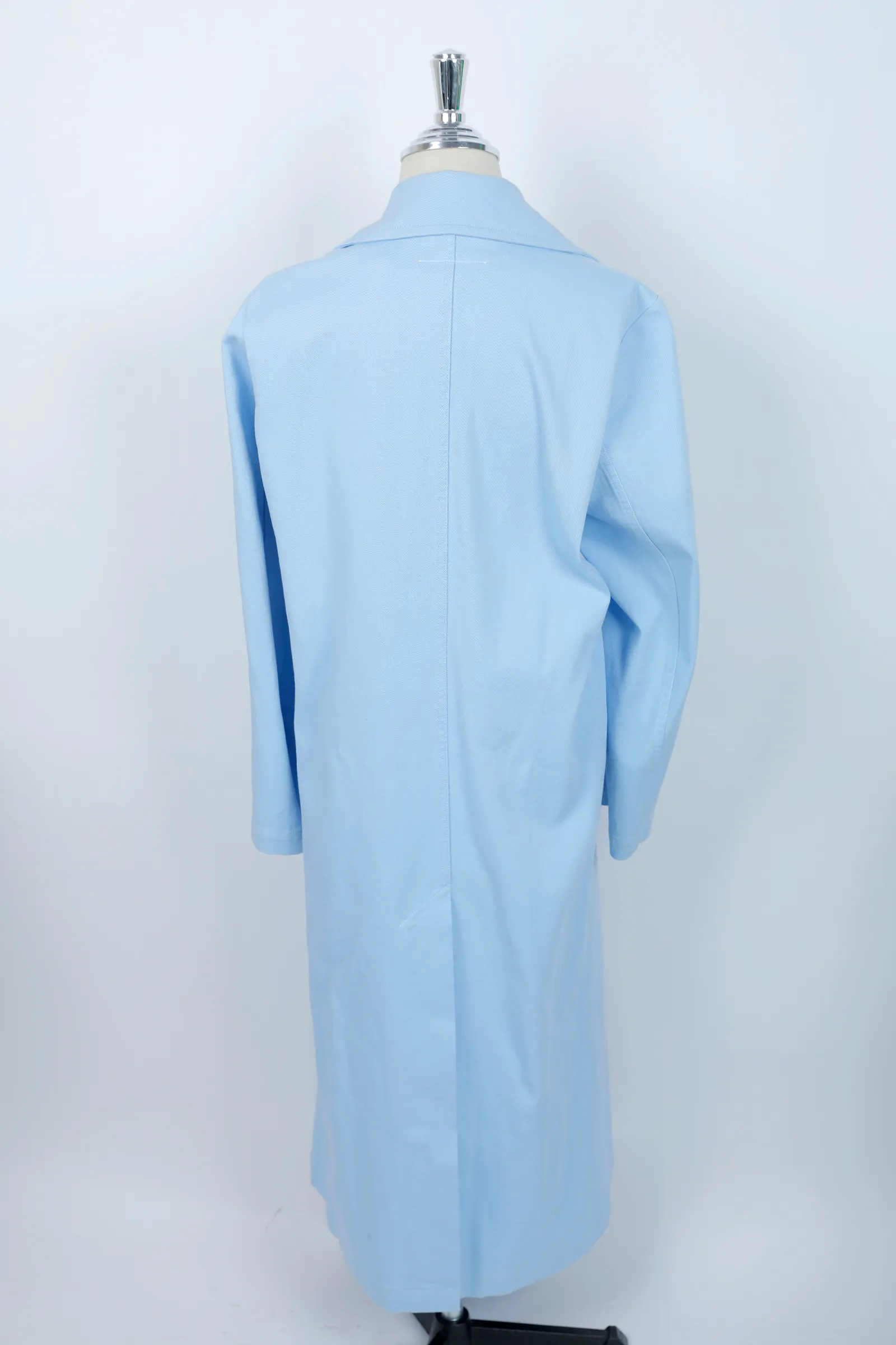 Maison Margiela Powder Blue Cotton Trench Coat