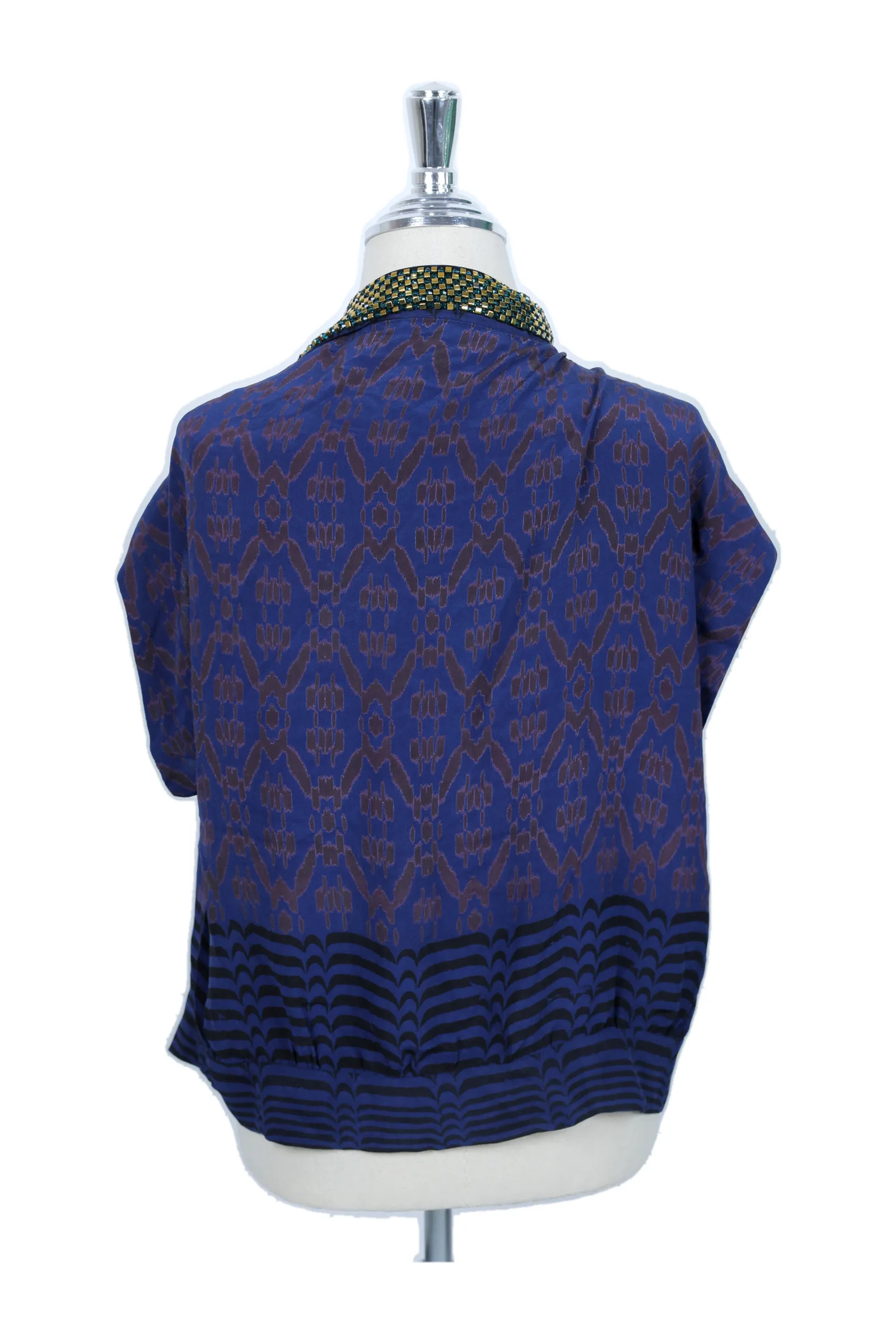 Dries Van Noten Indigo Printed Top