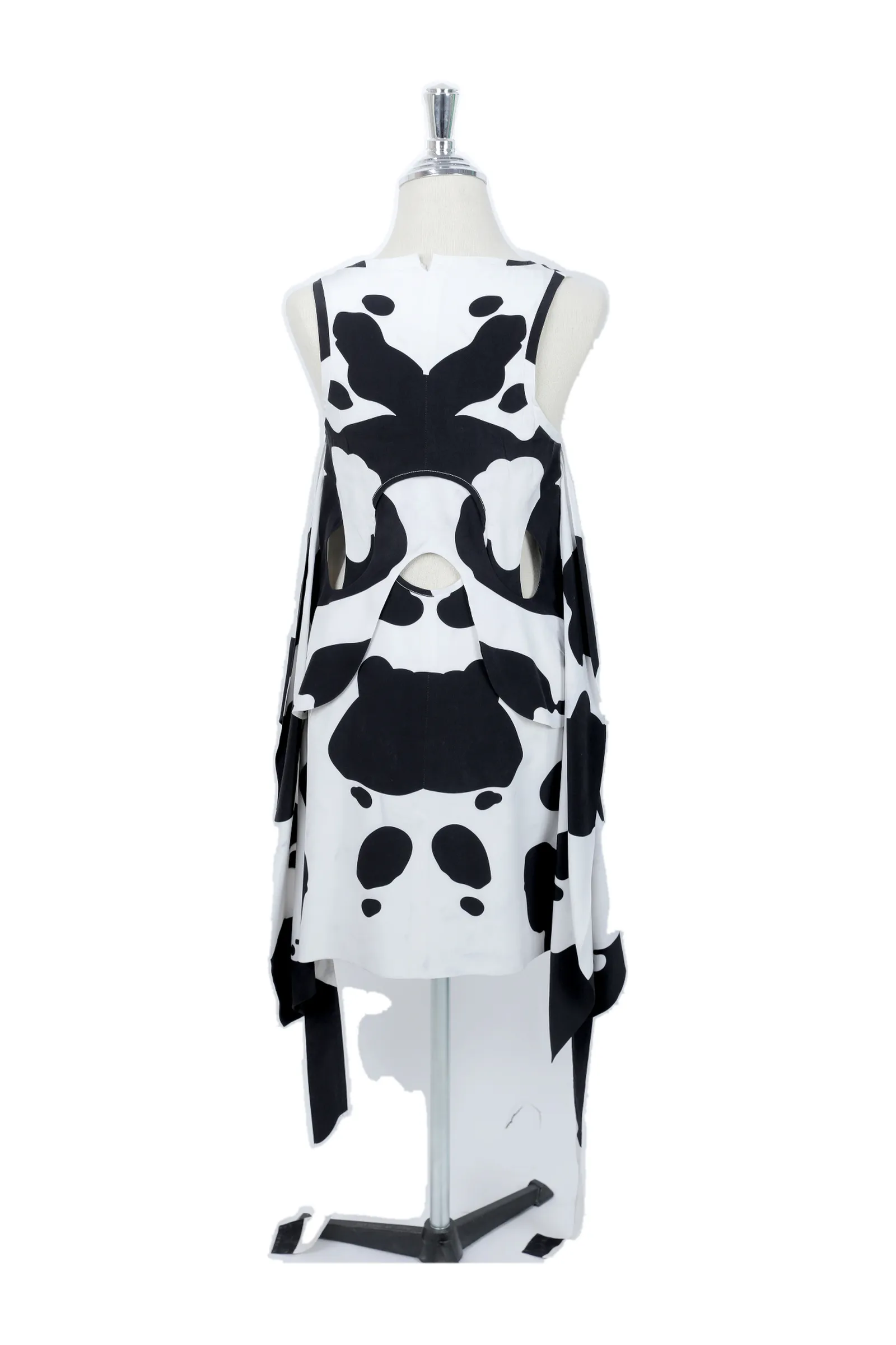 Burberry Black Abstract Print Midi Dress
