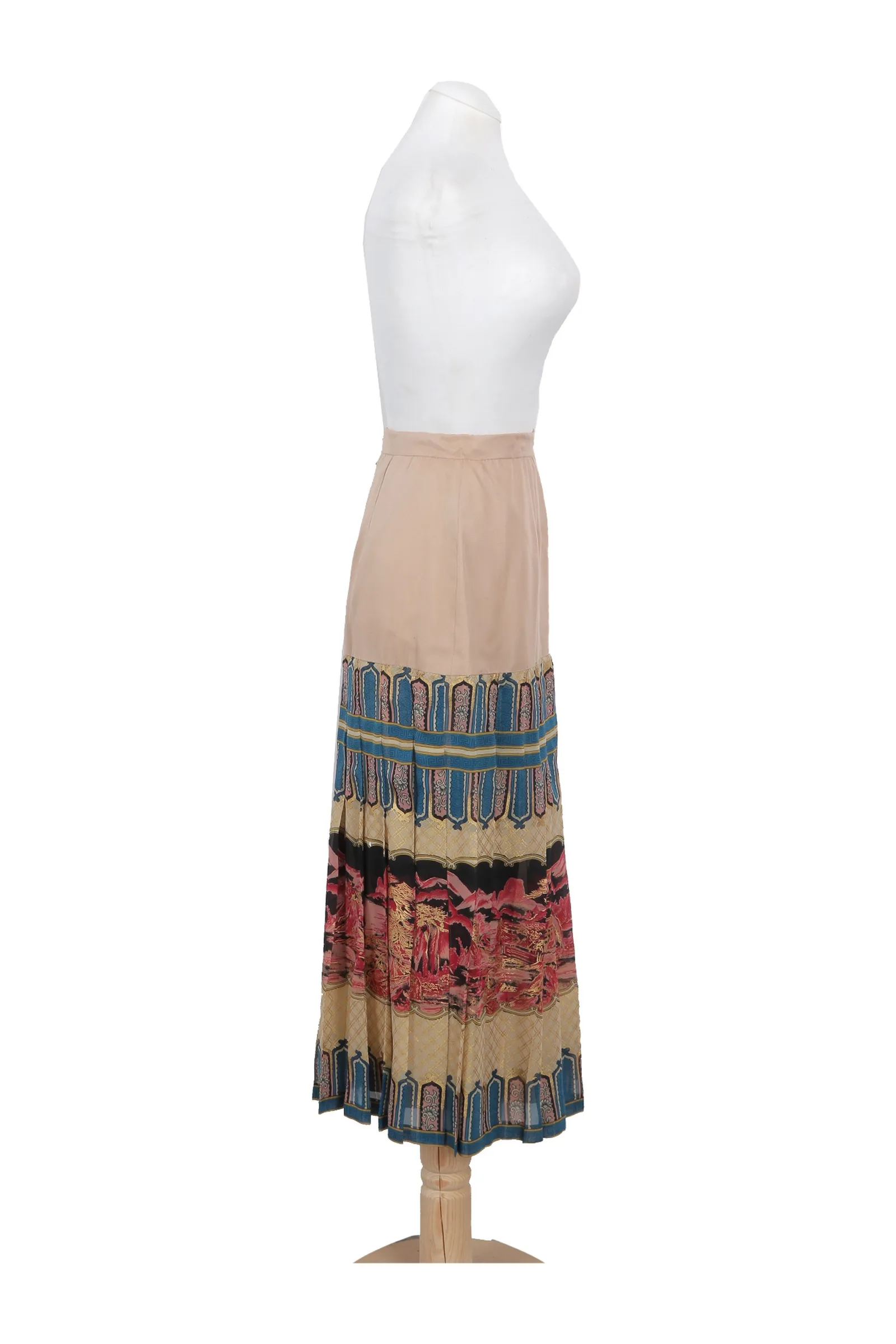 Brandless Multicolor Printed Maxi Skirt