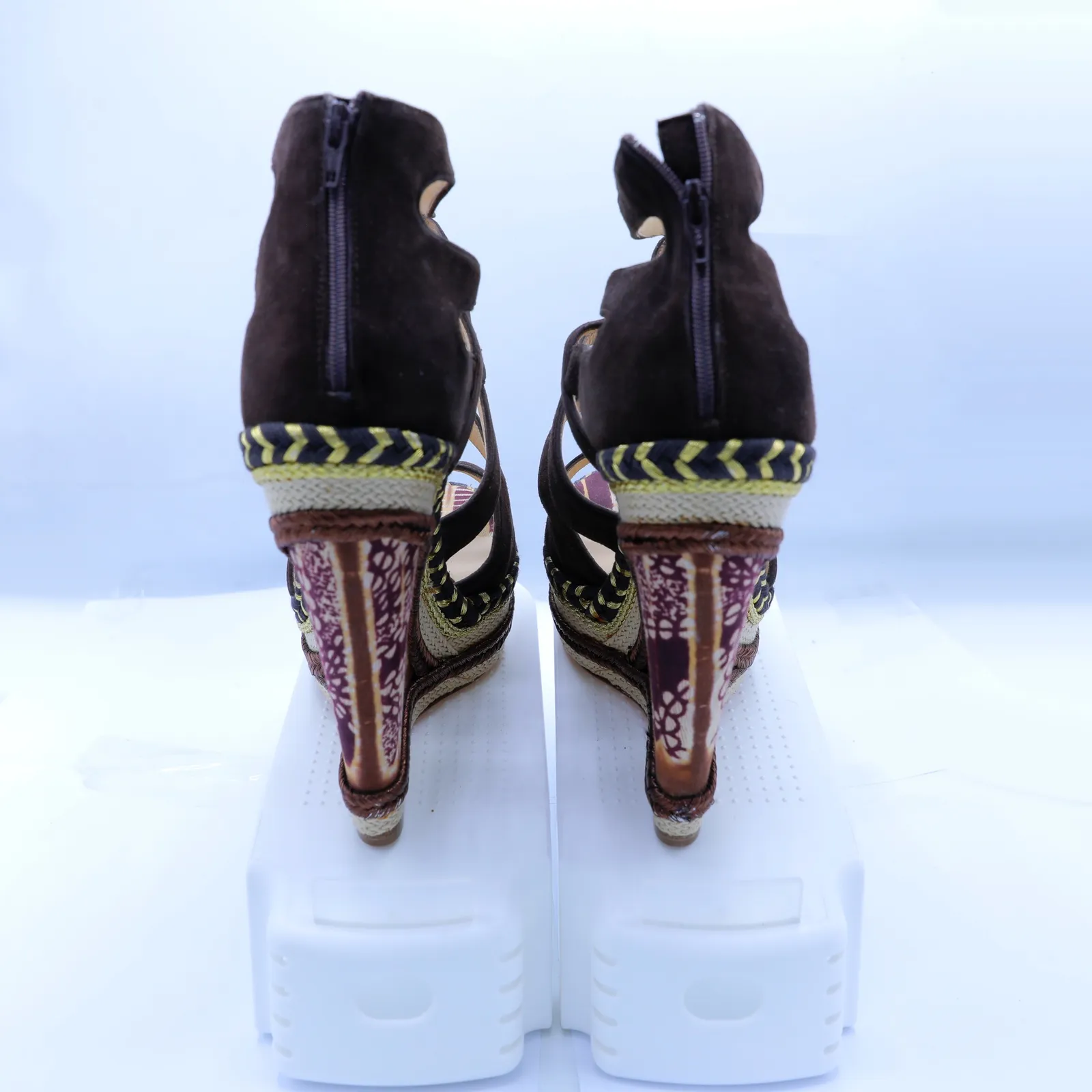 Christian Louboutin Brown Printed Espadrilles