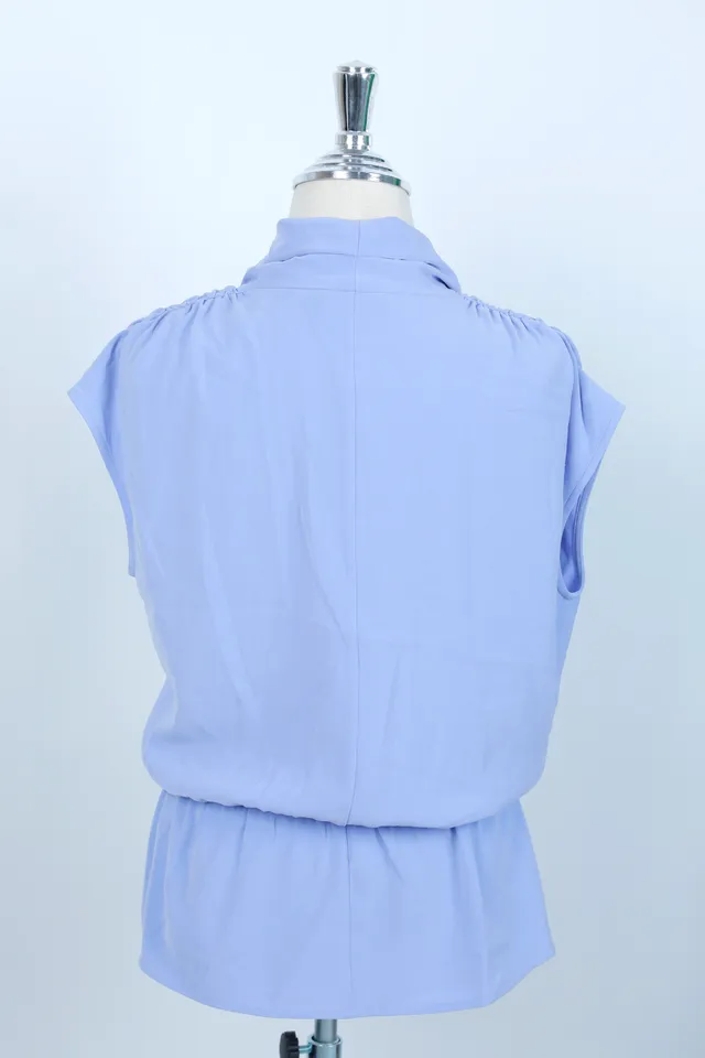 St John Periwinkle Blue Silk Shirt