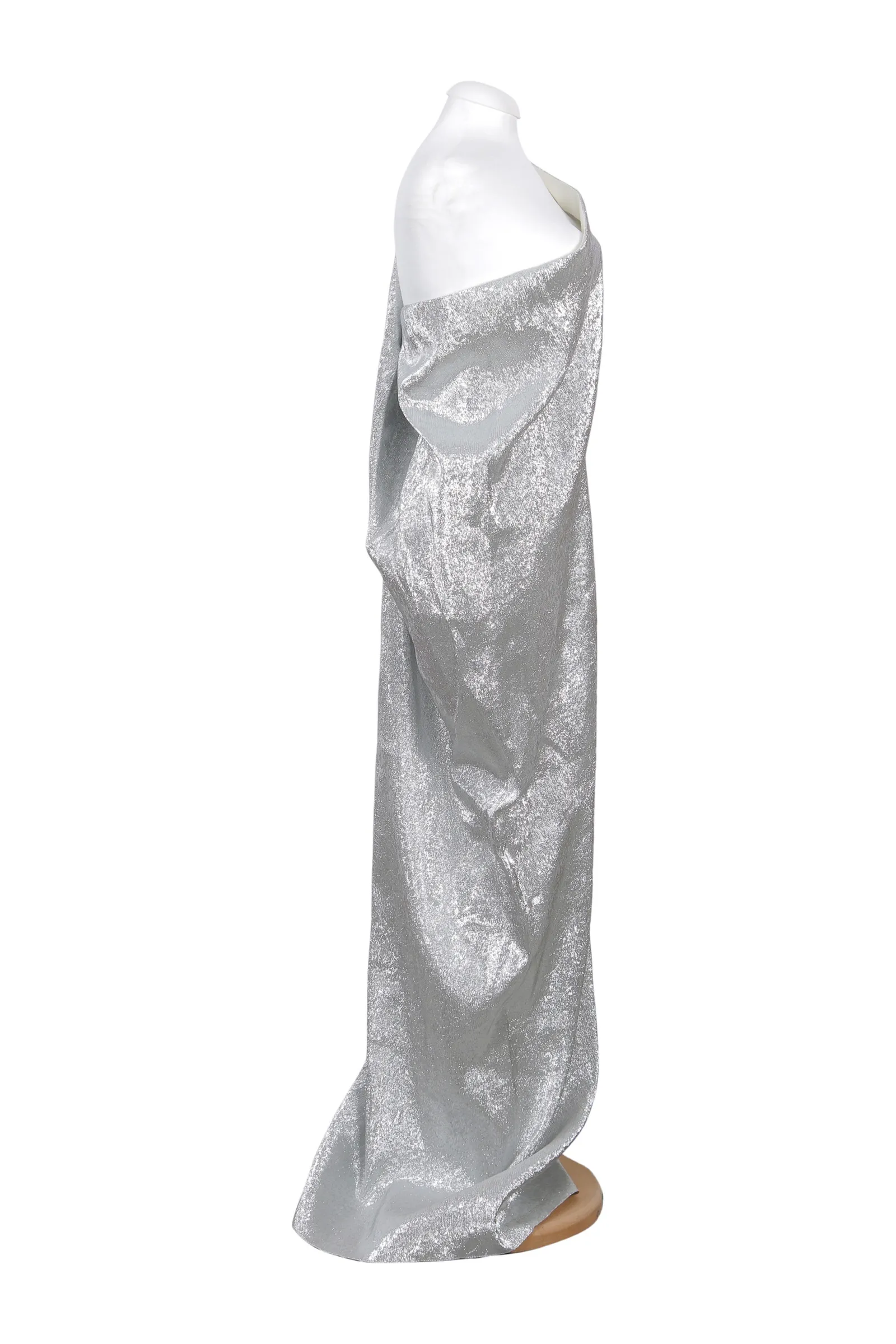 Maison Rabih Kayrouz Silver Metallic Gown