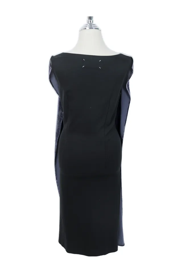 Maison Margiela Charcoal Grey Velvet Mini Dress
