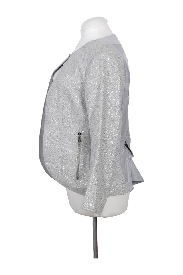 Nina Ricci Silver Sequined Jacket
