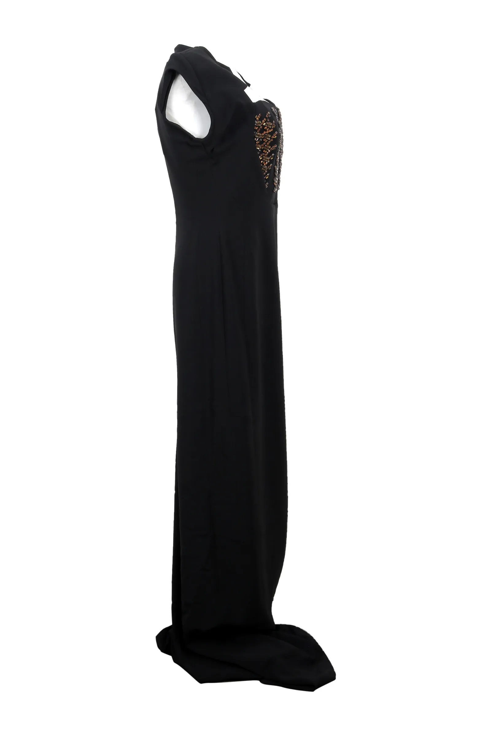 Antonio Berardi Black Embellished Maxi Dress