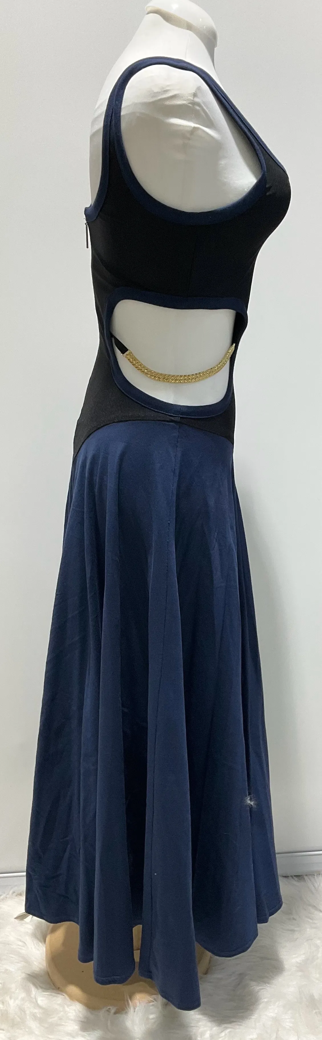 Christopher Kane Navy Blue Jersey Maxi Dress