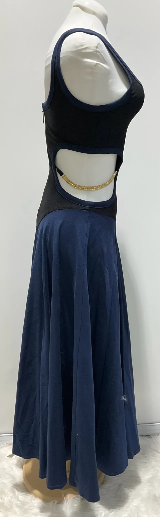 Christopher Kane Navy Blue Jersey Maxi Dress