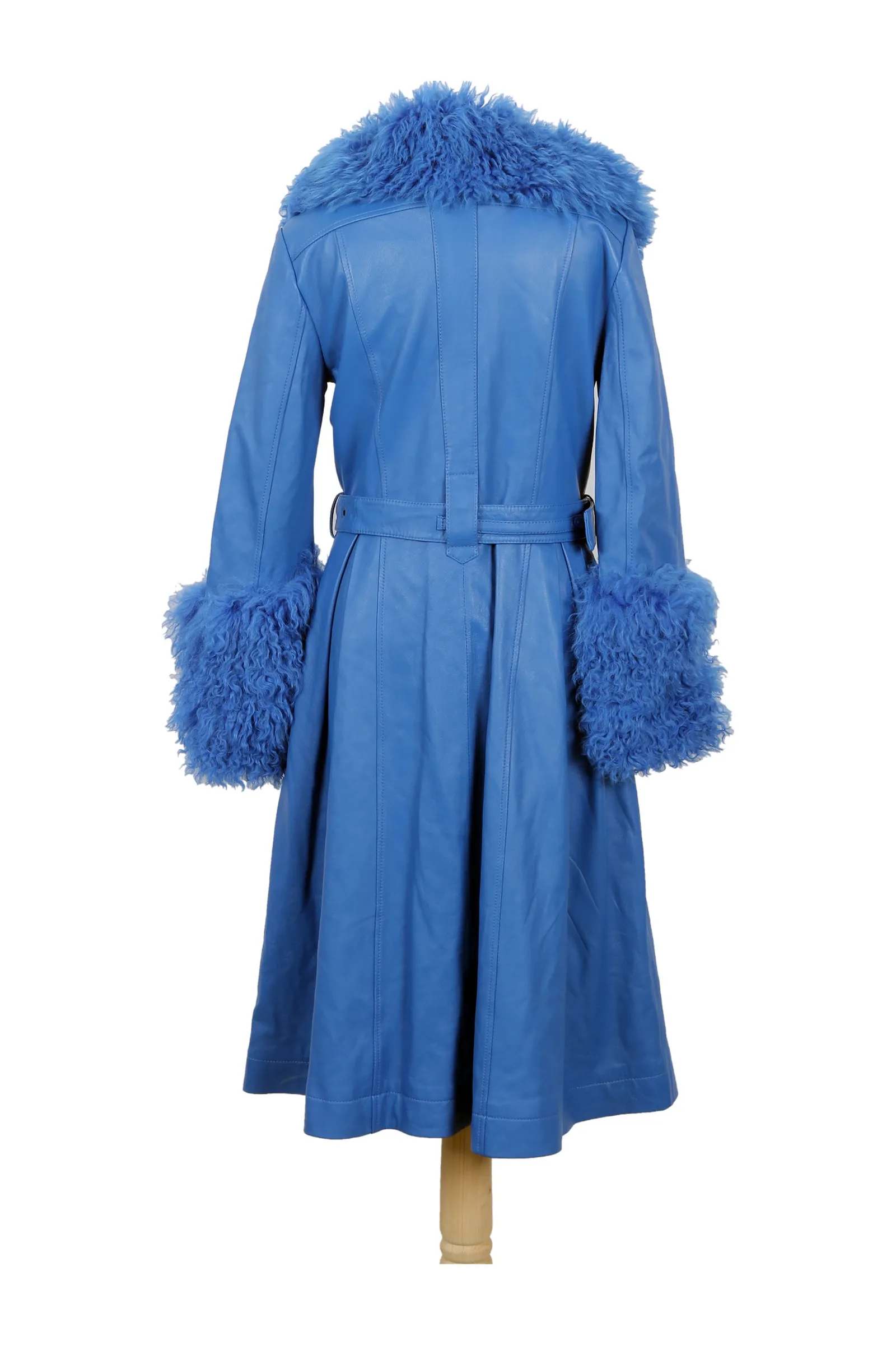 Saks Potts Blue Shearling Coat