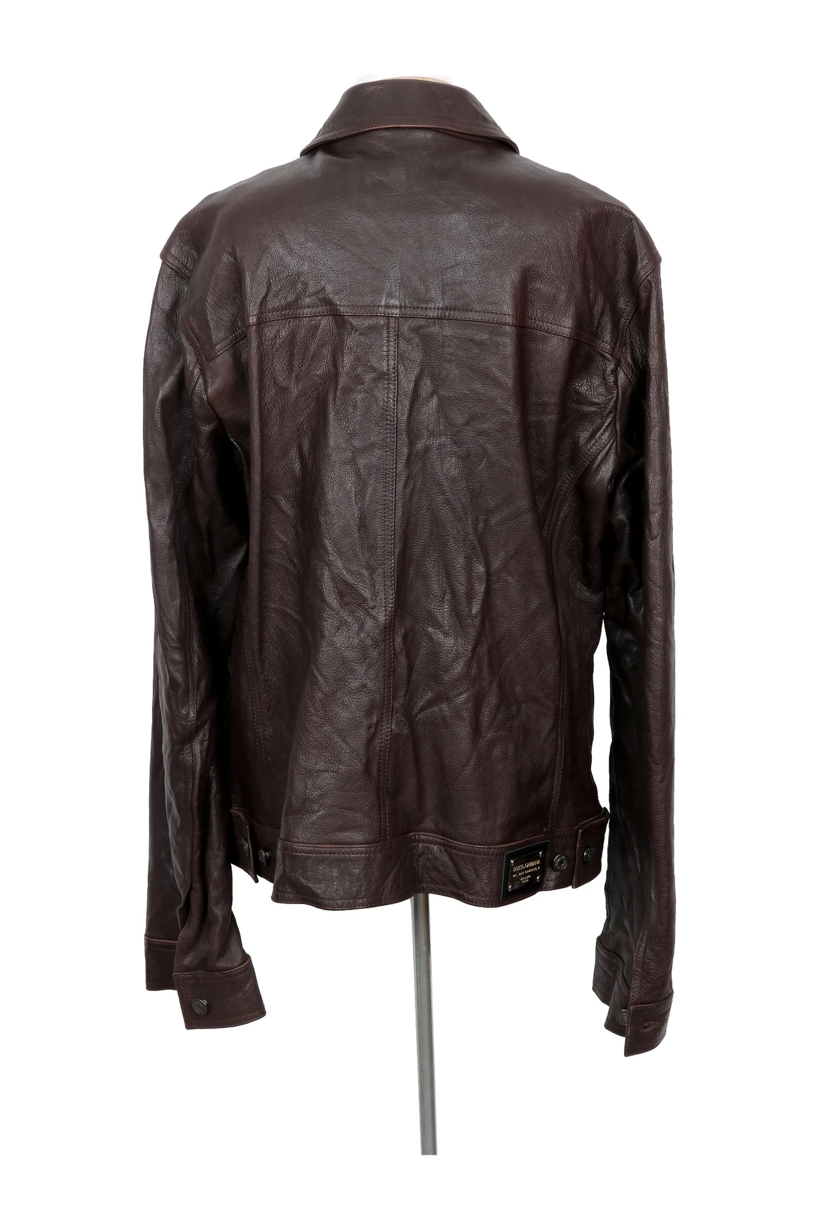 Dolce & Gabbana Brown Leather Jacket