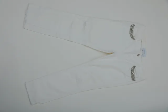 Ermanno Scervino White Embellished Jeans