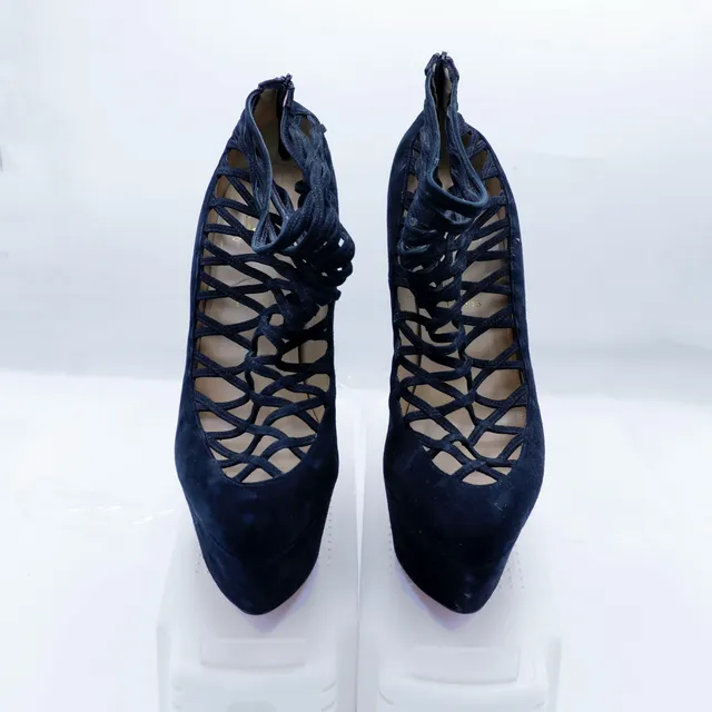Christian Louboutin Black Suede Pumps