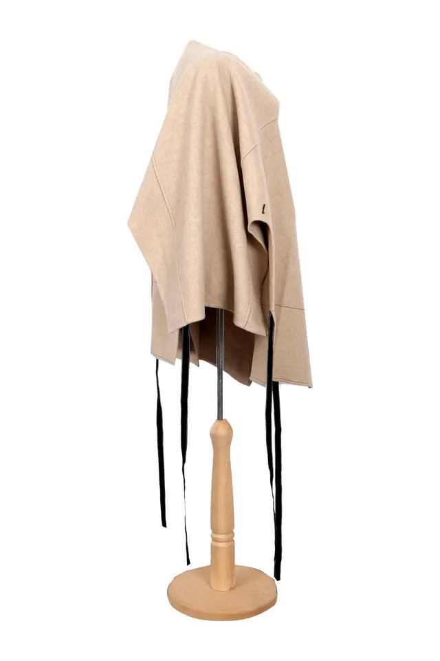 Celine Beige Wool Cape