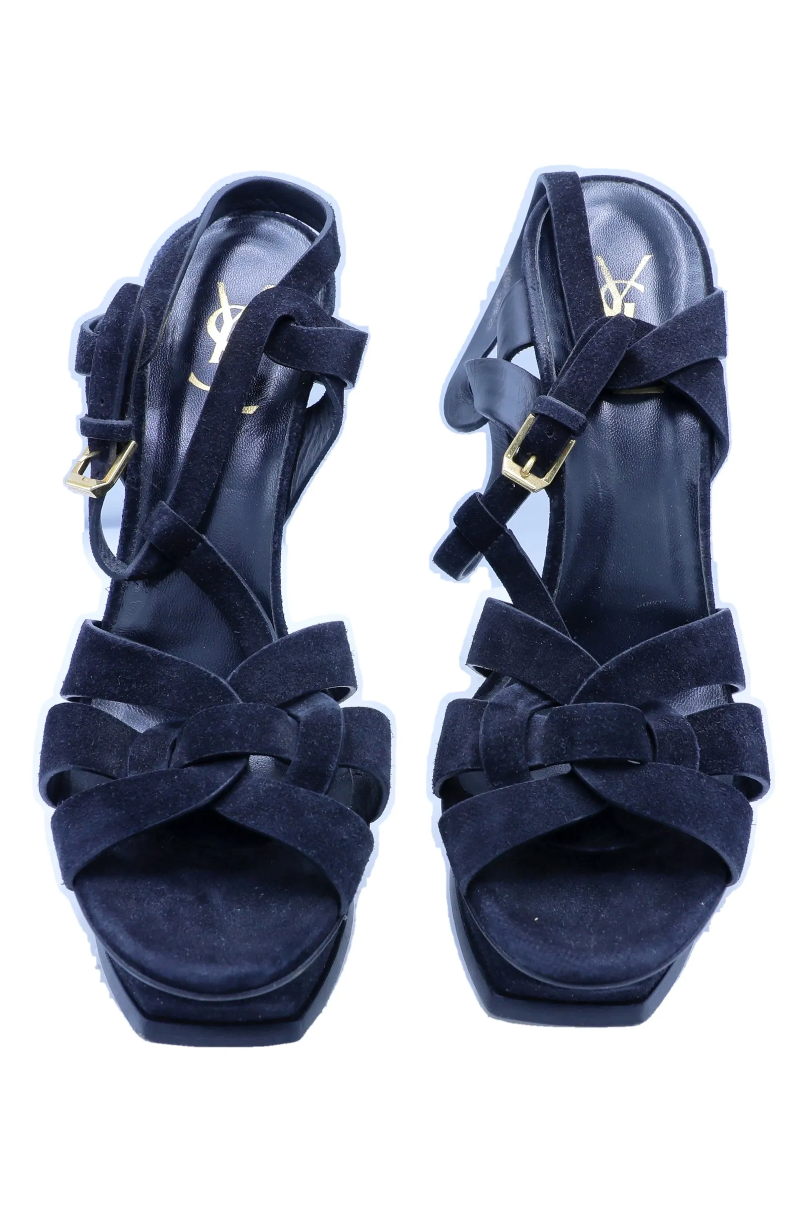 Yves Saint Laurent Black Suede Sandals