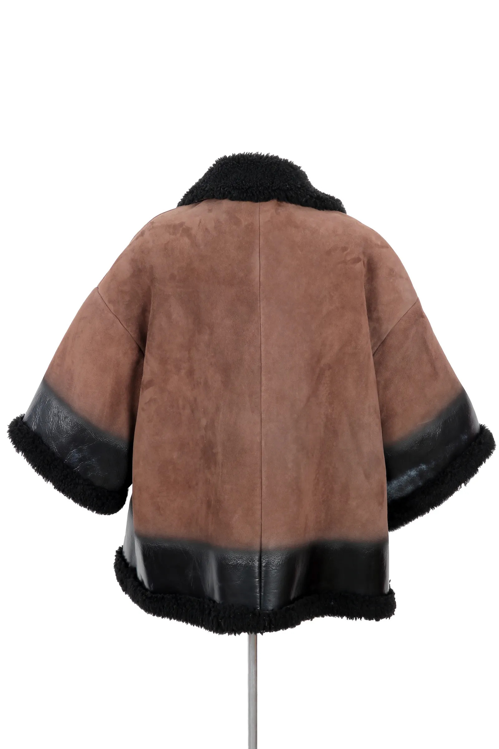 Prada Brown Shearling Fur Coat