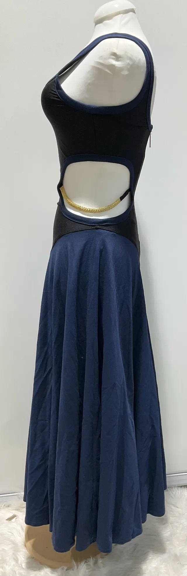 Christopher Kane Navy Blue Jersey Maxi Dress
