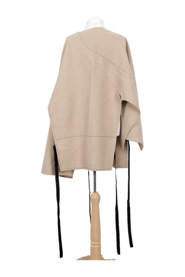 Celine Beige Wool Cape