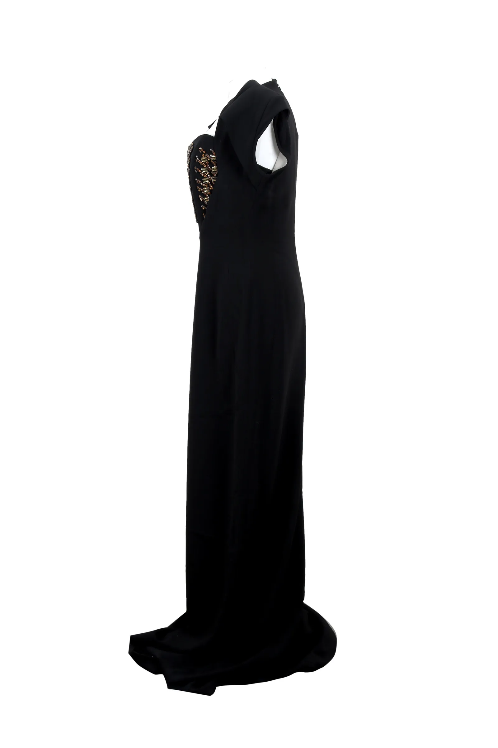 Antonio Berardi Black Embellished Maxi Dress