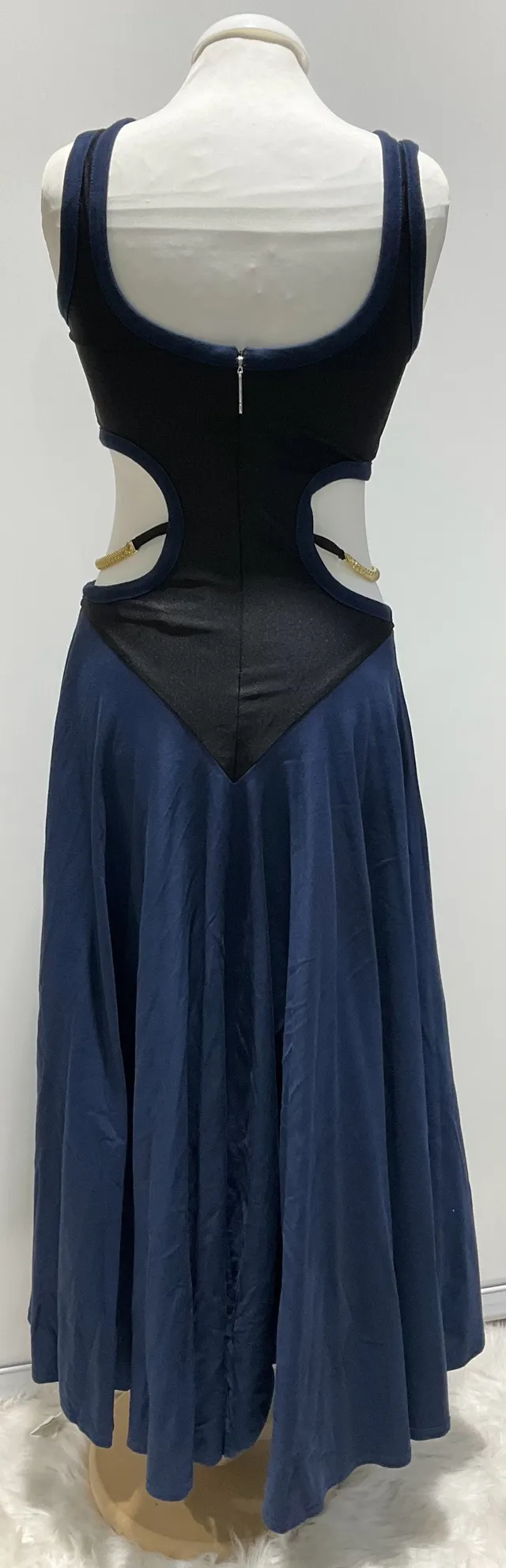 Christopher Kane Navy Blue Jersey Maxi Dress