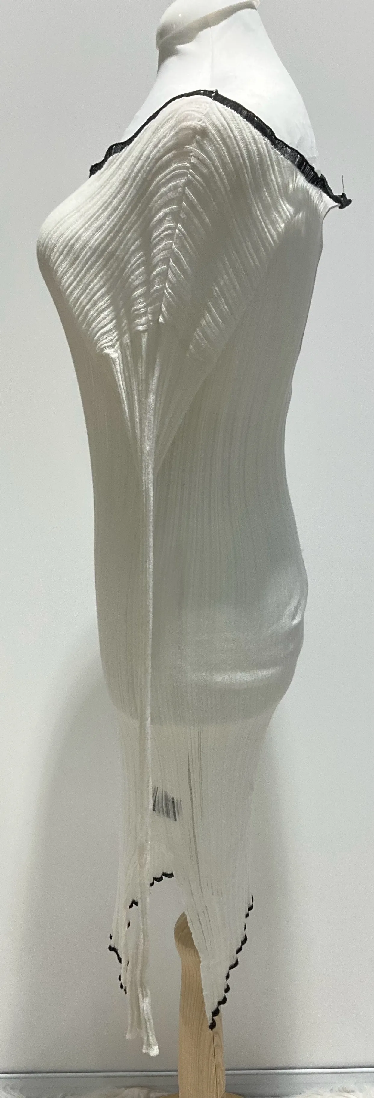 Symetria White Sequined Midi Dress