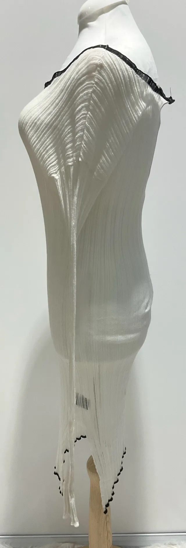 Symetria White Sequined Midi Dress