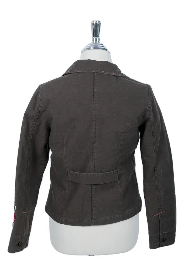 Kenzo Brown Embroidered Jacket