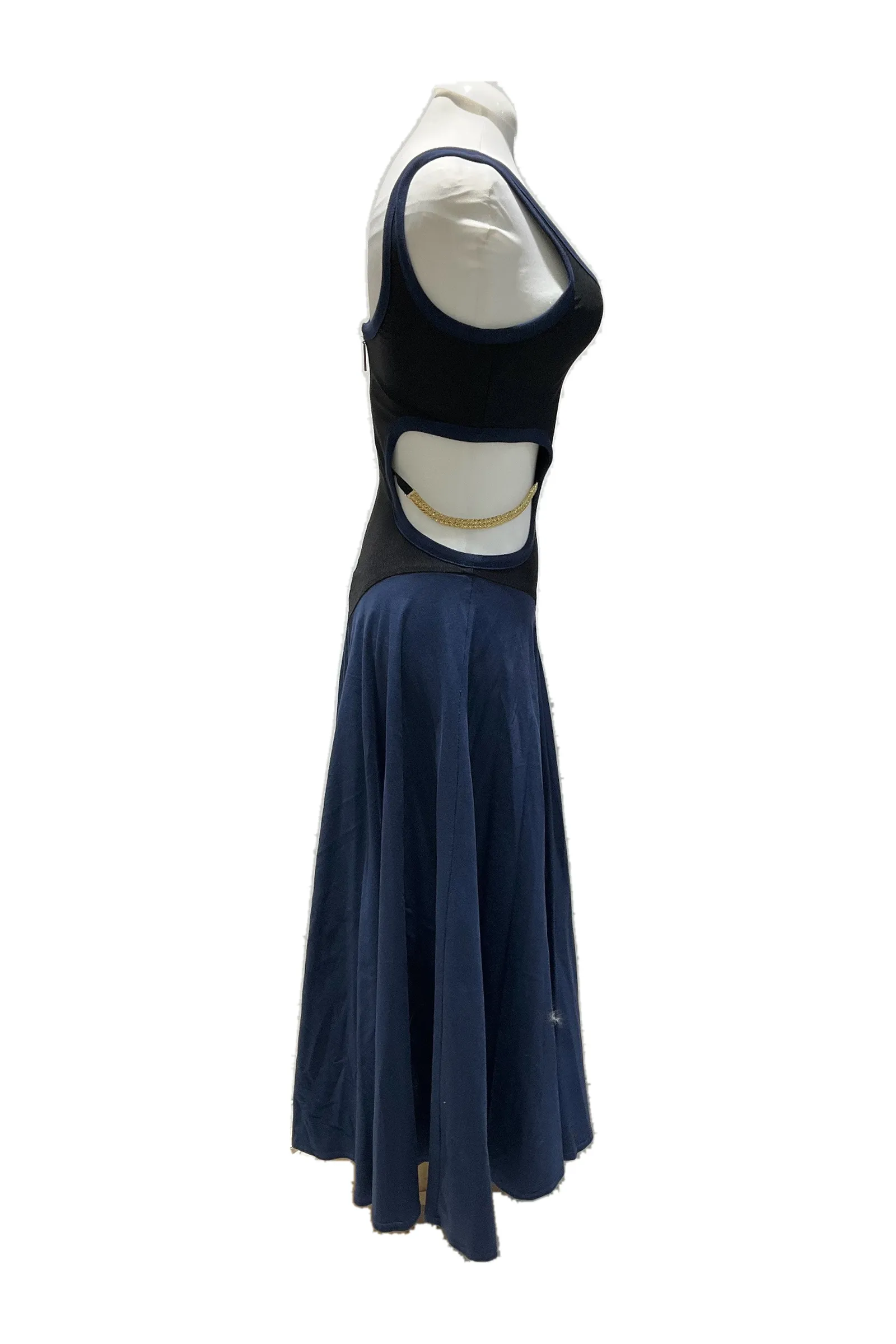Christopher Kane Navy Blue Jersey Maxi Dress