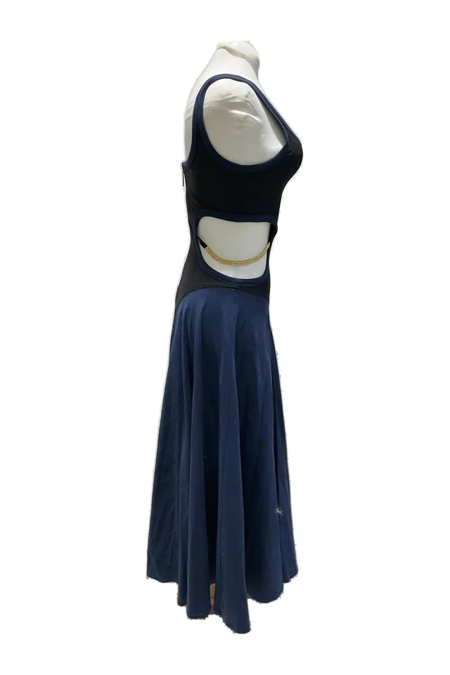 Christopher Kane Navy Blue Jersey Maxi Dress