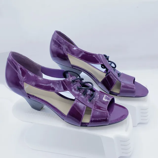 Carvela Aubergine Metallic Pumps