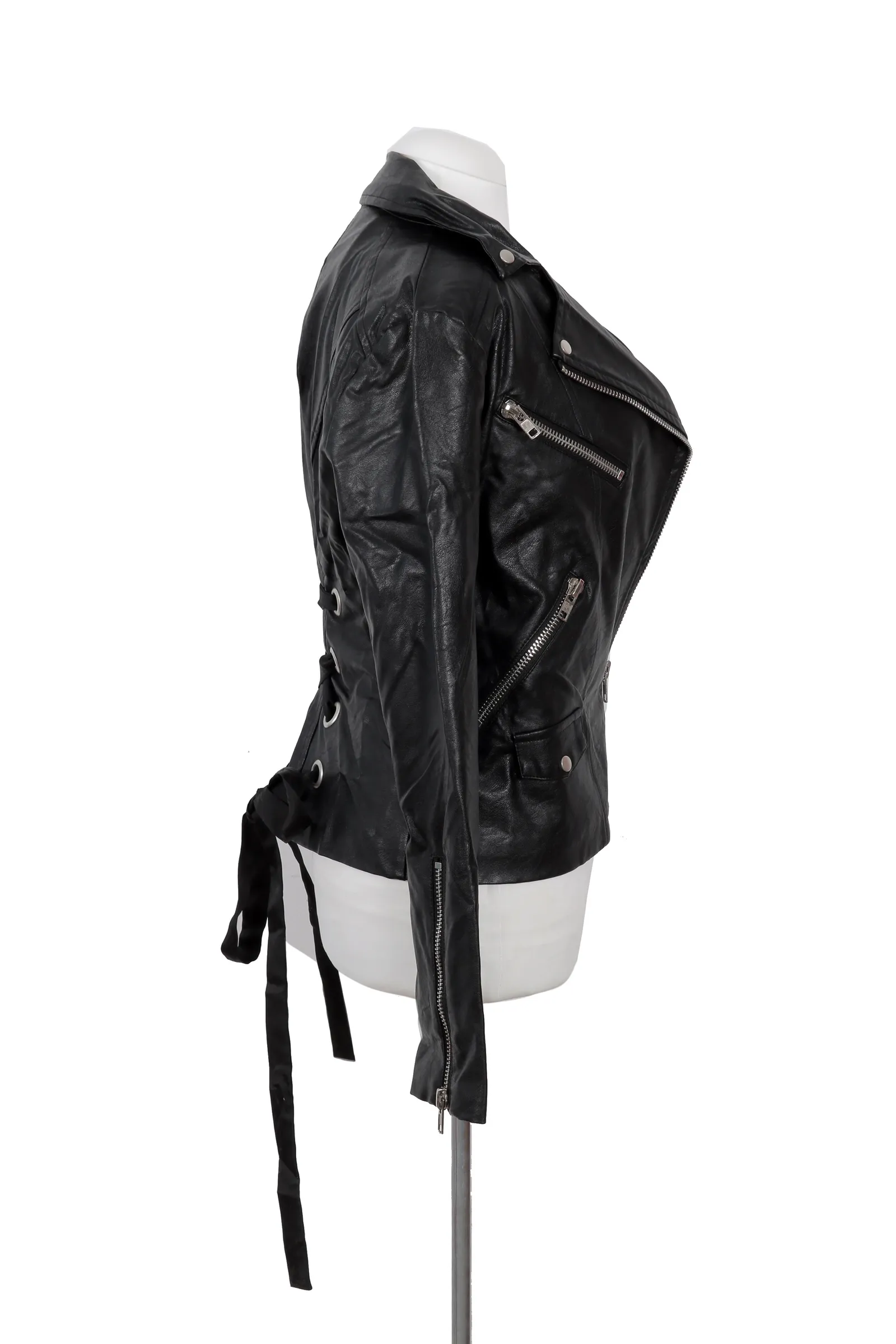 Hiney Punch Black Leather Jacket