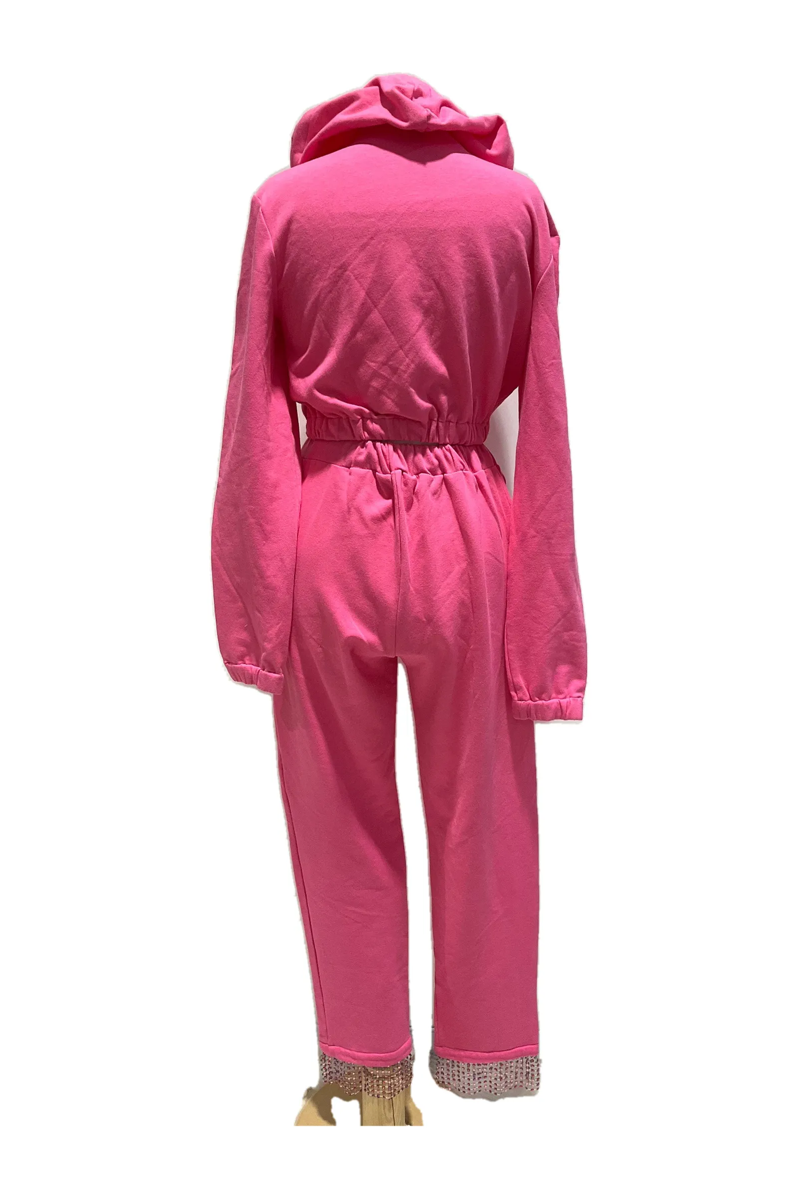 Christian Cowan Hot Pink Cotton Jumpsuit