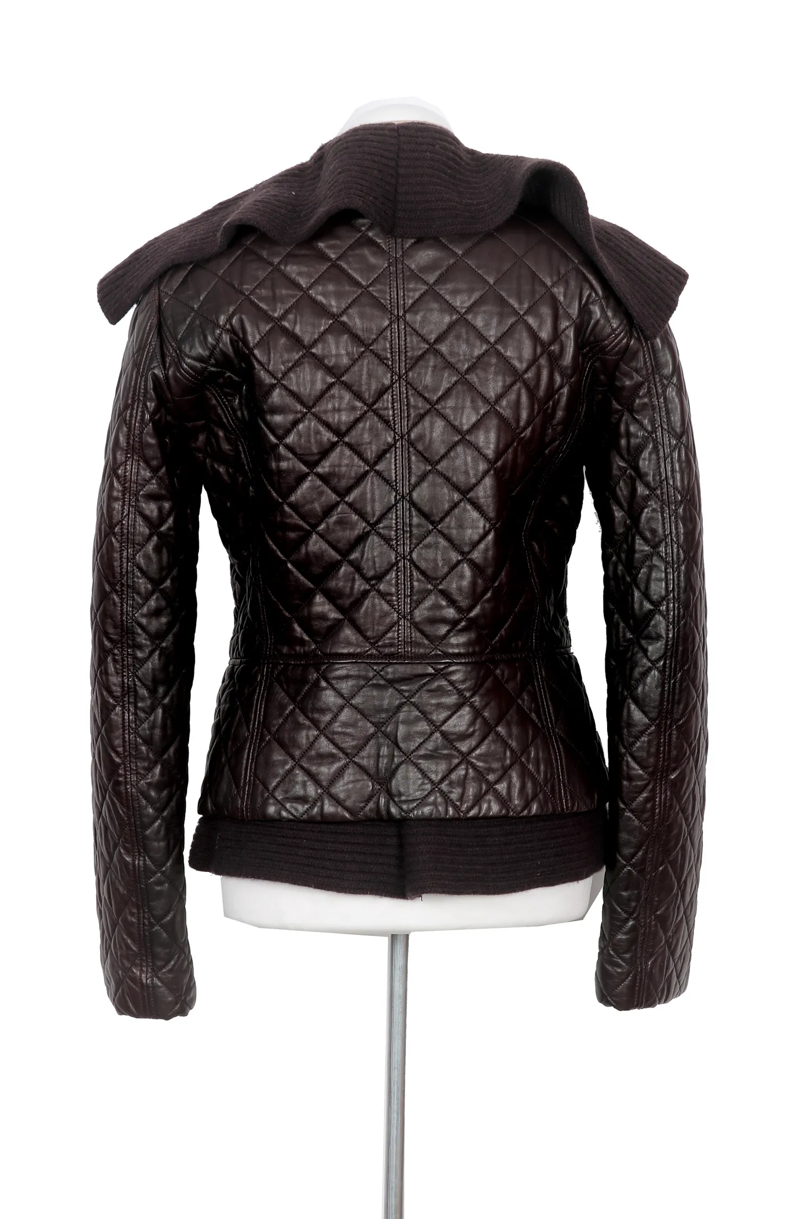 Salvatore Ferragamo Chocolate Brown Quilted Jacket