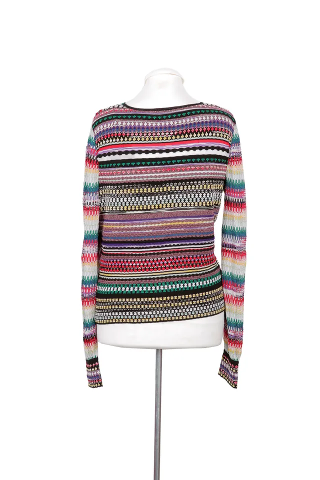 Missoni Multicolored Ribbed Knit Top