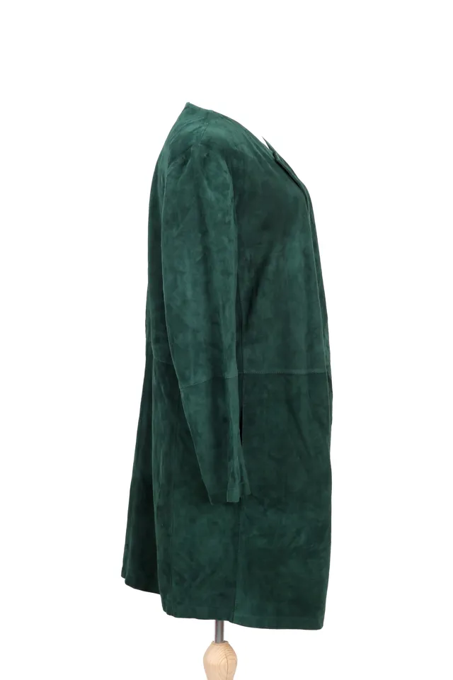 Etro Forest Green Suede Coat